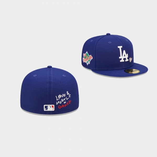 Los Angeles Dodgers Team Heart Royal 59FIFTY Hat M...